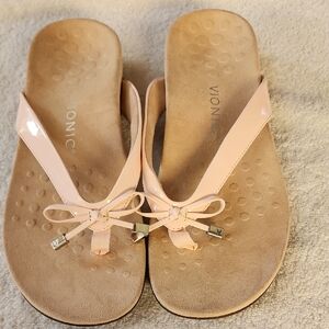 Vionic Women's Blush Thong Bow Sandals Size 10 Preowned